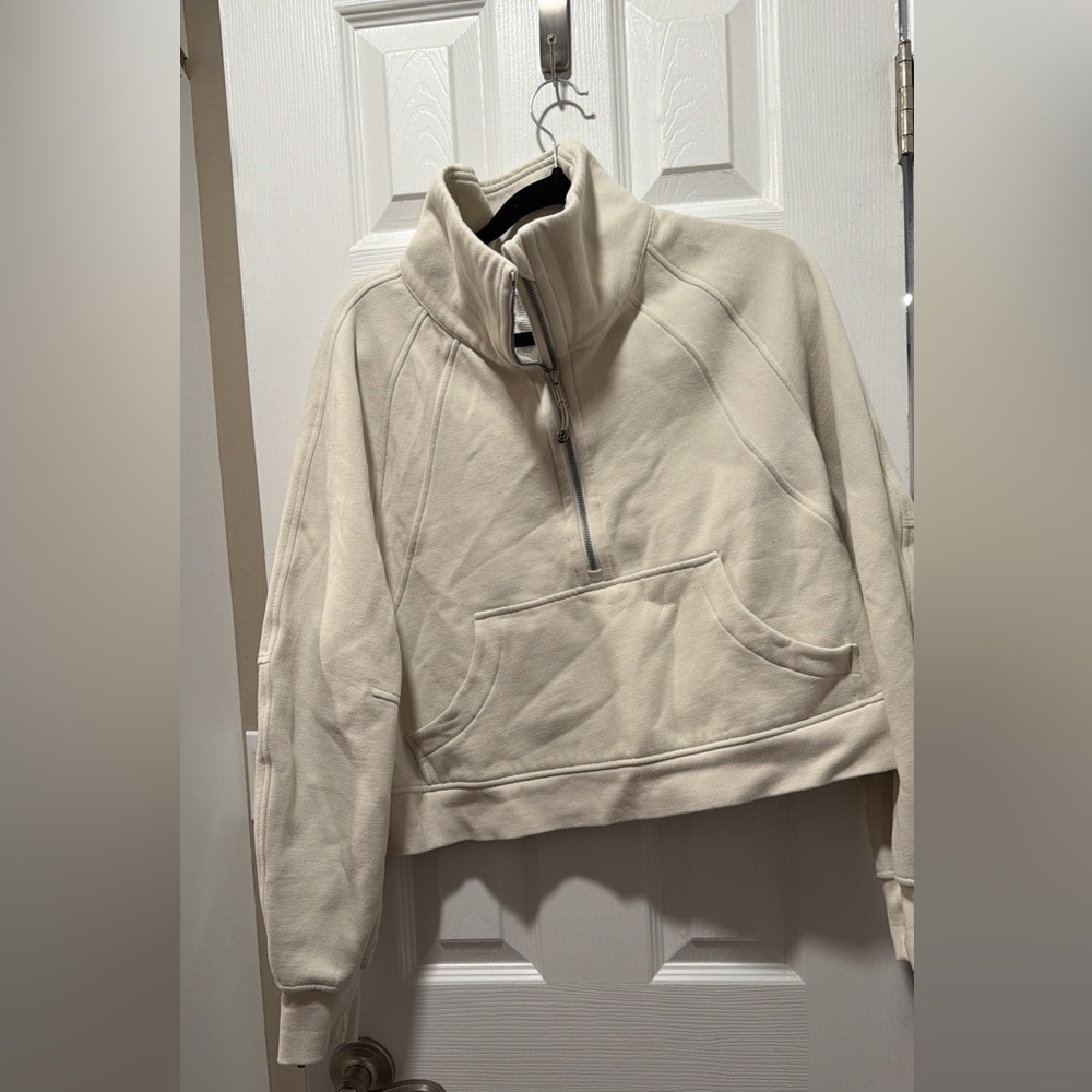 Lululemon Athletica Off-White Quarter-Zip Pullover